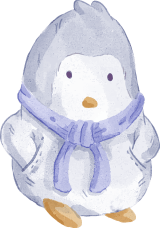 penguinwatercolor-illustration-watercolor-set-of-adorable-penguin-875327