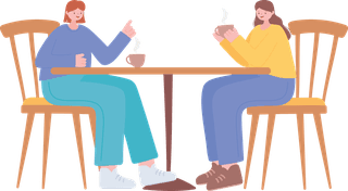 peopleeating-on-tables-set-vector-illustration-581394