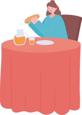 peopleeating-on-tables-set-vector-illustration-828300