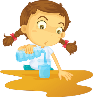 peopleillustration-of-the-different-actions-of-a-young-girl-on-a-white-background-798535