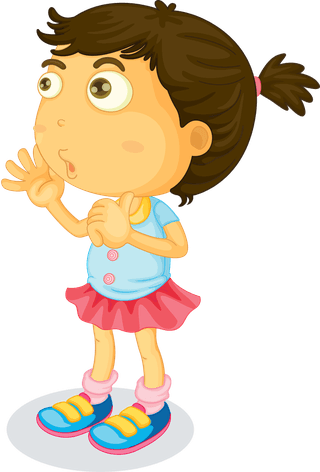 peopleillustration-of-the-different-actions-of-a-young-girl-on-a-white-background-405467