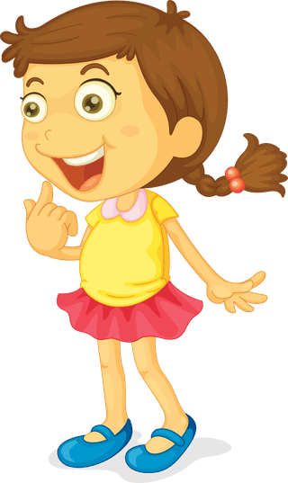 peopleillustration-of-the-different-actions-of-a-young-girl-on-a-white-background-858802