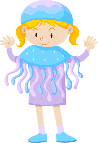 peoplewho-dress-up-characters-children-in-different-costumes-illustration-382323
