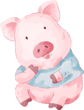 pigdraw-watercolor-illustration-watercolor-set-of-adorable-pig-for-your-366419