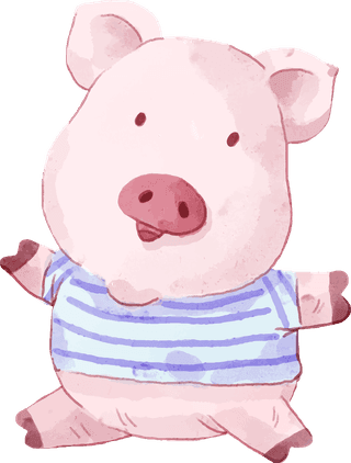 pigdraw-watercolor-illustration-watercolor-set-of-adorable-pig-for-your-674480