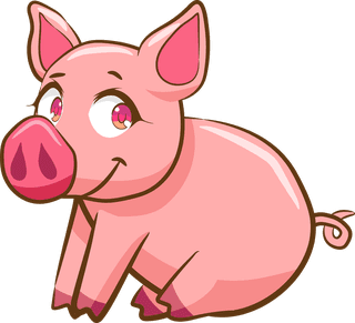pigletcute-boys-and-girls-with-farm-animals-illustration-209874