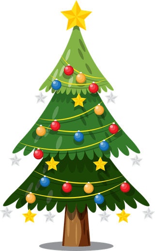 pinetree-vector-christmas-tree-isolated-with-lightbulb-stars-and-394428