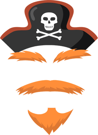 pirateface-masks-carnival-flat-item-cartoon-sea-pirates-hats-journey-bandana-beard-smoke-pipe-241332