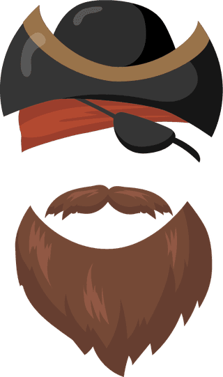 pirateface-masks-carnival-flat-item-cartoon-sea-pirates-hats-journey-bandana-beard-smoke-pipe-987211