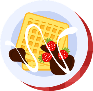 plateof-egg-tarts-and-ice-cream-included-in-this-pack-are-plating-waffles-vector-great-for-your-food-323350