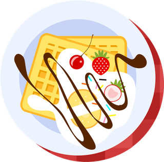plateof-egg-tarts-and-ice-cream-included-in-this-pack-are-plating-waffles-vector-great-for-your-food-971411