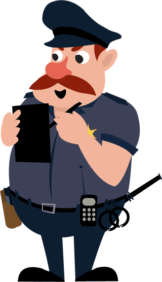 policemanicons-collection-various-gestures-cartoon-design-523607