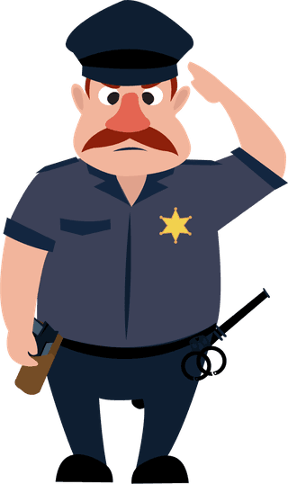 policemanicons-collection-various-gestures-cartoon-design-508051