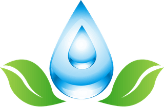 purewater-design-elements-blue-droplets-leaf-icons-609736