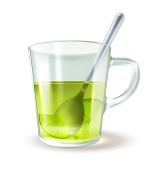 realisticgreen-tea-with-isolated-images-cups-spoons-natural-leaves-vector-illustration-617476