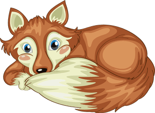 redfox-four-foxes-in-different-poses-illustration-333308