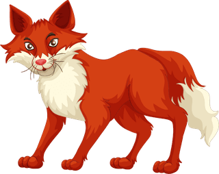 redfox-four-foxes-in-different-poses-illustration-268302