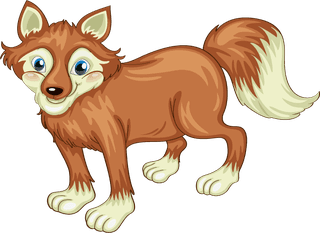 redfox-four-foxes-in-different-poses-illustration-8860