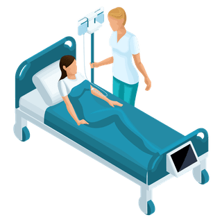 isometriccomfortable-hospital-bed-and-caring-nurse-in-a-medical-setting-399769