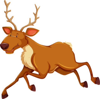 reindeercute-deer-in-four-different-posts-illustration-91913