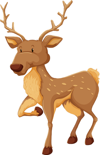 reindeercute-deer-in-four-different-posts-illustration-68893
