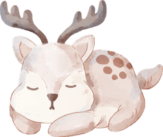 reindeerwatercolor-watercolor-set-of-adorable-deer-for-your-351514