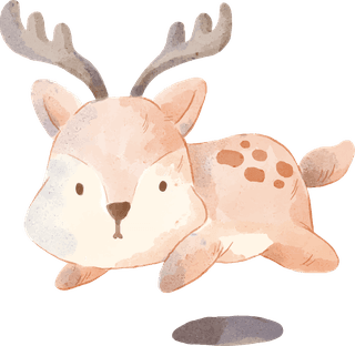 reindeerwatercolor-watercolor-set-of-adorable-deer-for-your-563318