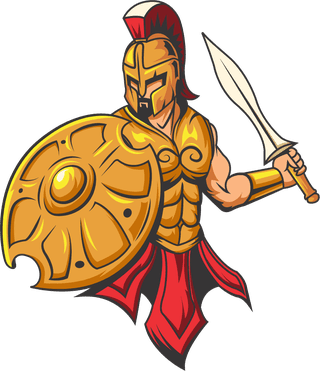 romanwarrior-spartan-warrior-icons-elegant-design-cartoon-character-sketch-140322