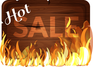salewooden-sign-with-fire-flame-vector-988194