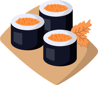 sashimiset-of-japanese-food-isolated-on-white-background-vector-671353