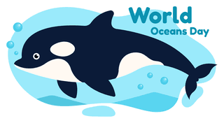 seaanimal-logo-set-of-world-oceans-day-stickers-626847