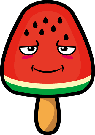 setcollection-of-cute-ice-cream-watermelon-mascot-design-840369