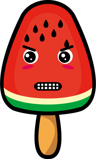 setcollection-of-cute-ice-cream-watermelon-mascot-design-992147