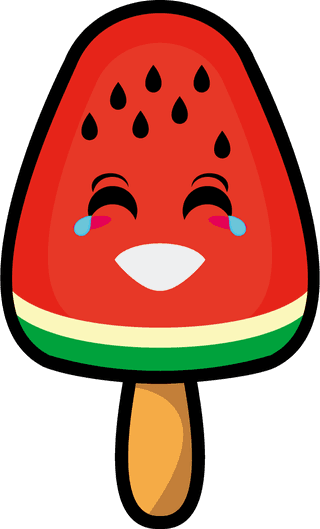 setcollection-of-cute-ice-cream-watermelon-mascot-design-97829