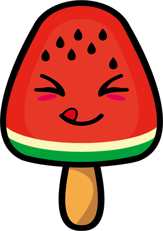 setcollection-of-cute-ice-cream-watermelon-mascot-design-204744