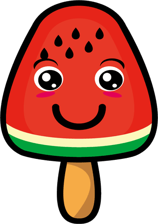 setcollection-of-cute-ice-cream-watermelon-mascot-design-36460