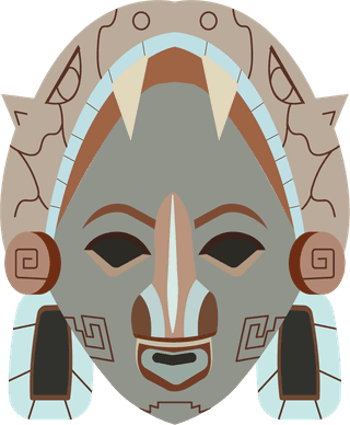 setof-eight-ornate-detailed-mayan-masks-isolated-on-white-background-187932