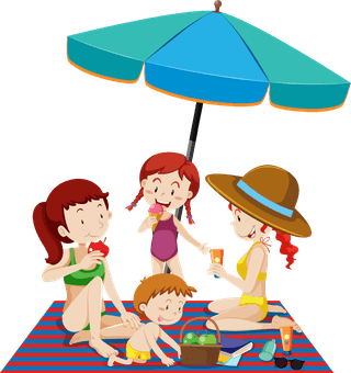 setof-summer-beach-objects-and-cartoon-characters-571176