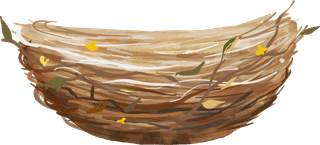 setof-watercolor-basket-bird-nest-small-wooden-house-608034