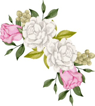 setseparate-parts-bring-together-beautiful-bouquet-flowers-water-colors-style-white-383953