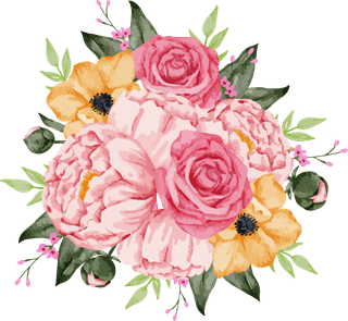setseparate-parts-bring-together-beautiful-bouquet-flowers-water-colors-style-white-645596