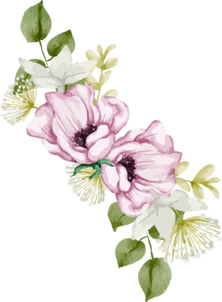 setseparate-parts-bring-together-beautiful-bouquet-flowers-water-colors-style-white-748331