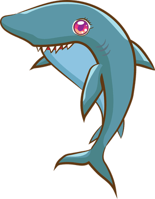 sharkcute-d-set-of-silly-cartoon-sharks-isolated-on-white-background-73854