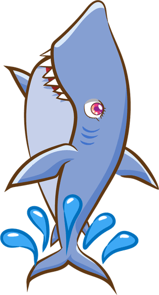 sharkcute-d-set-of-silly-cartoon-sharks-isolated-on-white-background-766347