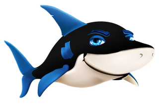 sharkfunny-sea-animals-and-fishes-cartoon-vector-849005