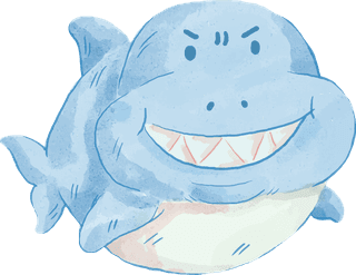 sharkillustration-watercolor-set-of-adorable-shark-for-745752