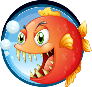 sharksea-animals-on-round-badges-illustration-636085