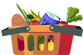 shoppingdesign-elements-bags-carts-foods-sketch-704593