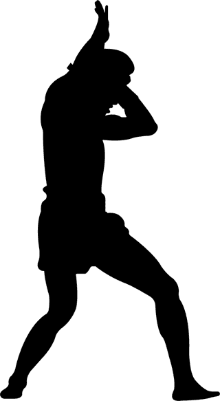silhouetteeight-muay-thai-pose-collection-with-different-kick-and-punch-pose-vector-334806