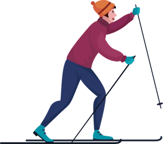 skierssports-icons-cartoon-characters-sketch-colorful-dynamic-design-545382